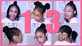 13 Ways to Style Cornrows x Box Braids Protective Style [upl. by Amat]