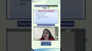 HIV amp Anesthesia Implications Part2  Dr Jhanvi Bajaj  Anesthesia Residency [upl. by Neyrb503]