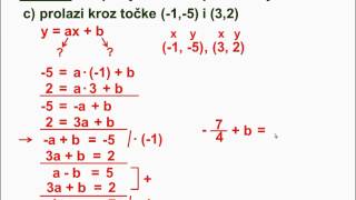 Pronalaženje jednadžbe pravca  5 dio  Zadane dvije točke [upl. by Nealah]