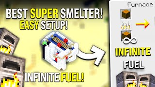 Minecraft Super Smelter Tutorial  Infinite Fuel  23000HR [upl. by Otis640]