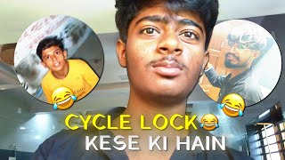 cycle lock kaise ki hai 😂  ritik badiya  daily vlogging [upl. by Gerrilee813]