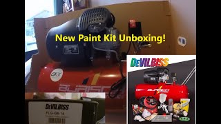 Burisch Compressor  DeVilBiss FLG 5 Spray Gun Unboxing [upl. by Leciram]