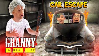 Granny Car Escape In Real Life Granny Game FUNhouse Fam [upl. by Dalton41]