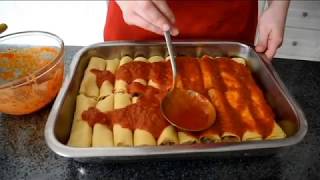 Cannelloni ripieni di ricotta e carne macinata [upl. by Akihsat]