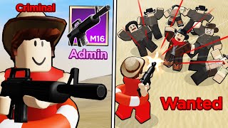 Killing EVERYONE with the M16 ADMIN WEAPON Roblox Wild West [upl. by Artenahs]