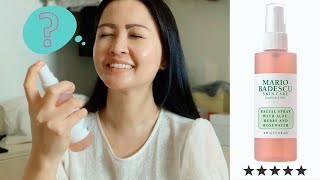 Mario Badescu Facial Spray with Aloe Herbs and Rosewater  Review [upl. by Macfadyn]