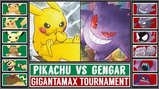 Quarterfinal GMAX PIKACHU vs GMAX GENGAR  Gigantamax Pokémon SwordampShield Tournament Battle 4 [upl. by Booma]