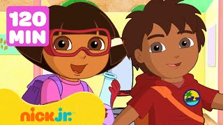 Dora  Dora la Exploradora de regreso a clases ¡episodios completos 📚 2 horas  Nick Jr [upl. by Naicul949]