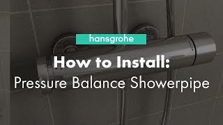 hansgrohe Croma Green Pressure Balance Showerpipe Installation [upl. by Mallina]