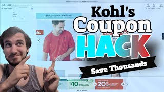 Kohls Coupon Hack  How to always have the MAXIMUM discount possible [upl. by Sairacaz854]