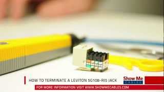 How to Terminate a Leviton 5G108RI5 Cat5e Jack [upl. by Adivad]