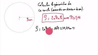 Calculer le périmètre dun cercle de rayon R [upl. by Dier]