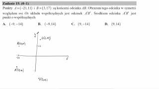 Punkty A−2111 i B317 są końcami odcinka AB Obrazem tego odcinka w symetrii względem osi Ox ukła [upl. by Kelvin]