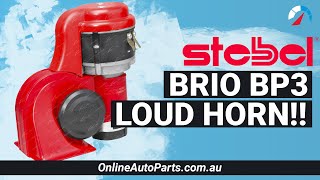 Stebel BRIO BP3 Nautilus Air Horn Kit Red 12 Volt 139dB LOUD Switchable 2 modes [upl. by Krishnah537]