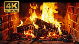 🔥 Cozy Fireplace Escape 12 HOURS in 4K Ultra HD Fireplace Crackling Fire Sounds and Burning Wood [upl. by Coke]