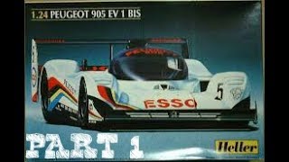 Heller 124 Peugeot 905 evo1 bis Part1 [upl. by Allwein]