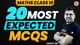 20 Most Expected Maths Questions Class 10  CBSE Class 10 Maths Important MCQs Revision  CBSE 2024 [upl. by Verger]