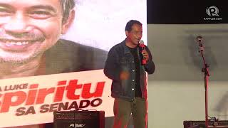 FULL SPEECH Luke Espiritu at De GuzmanBello miting de avance [upl. by Koslo]