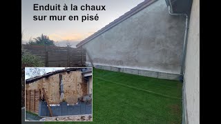 Comment faire un enduit à la chaux sur un mur en pisé [upl. by Copeland]