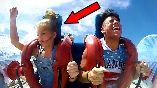 Girls Passing Out 5  Funny Slingshot Ride Compilation [upl. by Zoldi279]