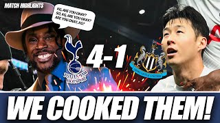 WE COOKED THE MAGPIES RICHARLISON BRACE HEUNG MIN SONSATIONAL Tottenham 41 Newcastle HIGHLIGHTS [upl. by Jory933]