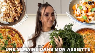 UNE SEMAINE DANS MON ASSIETTE version carottes  idée repas recette meal prep [upl. by Anelat242]