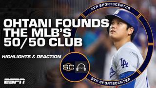 Shohei Ohtani CREATES the MLBs 5050 club in HISTORIC performance vs Marlins 😳  SC with SVP [upl. by Eniamrehc544]