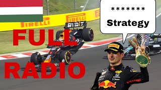 Max Verstappen FULL RADIO Hungarian GP 2024 [upl. by Steinberg]