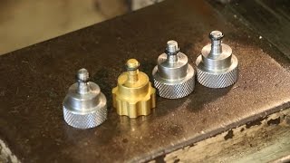 Making Custom Thumbscrews Turning and Knurling [upl. by Ikcin]