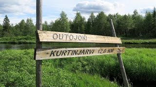 Outojoen ylitys Iijoen kuppeessa 23062016 Taivalkoski [upl. by Eugine295]