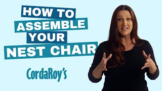 How to Assemble Your CordaRoys Adult Nest Bean Bag Chair [upl. by Walcott]