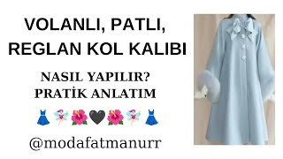 ✨VOLANLI PATLI REGLAN KOL KABAN✨ modafatmanurr reglankol volan patyapımı balonkol sewing [upl. by Mahan]