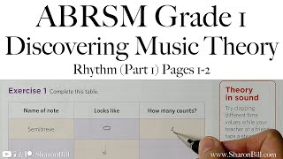 ABRSM Discovering Music Theory Grade 1 Rhythm Part 1 Pages 0  2 with Sharon Bill [upl. by Anekahs971]