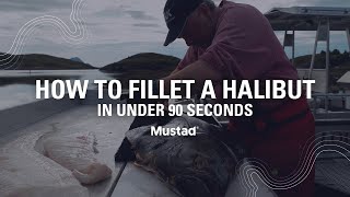 How to Fillet an Halibut in under 90 Seconds [upl. by Oicangi920]