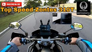 Top Speed Zontes T310 163 km Moto Voando Baixo Painel TFT [upl. by Post]