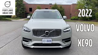 2022 Volvo XC90 T6 Inscription in Birch Light Metallic  Walkaround with Heather [upl. by Yra]