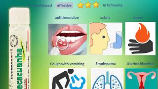 Ipecacuanha Homeopathic Medicine Uses Indications Benefits Dosage Side effects [upl. by Jonati]