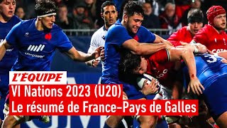 VI Nations 2023 U20  Le récital des Bleuets pour étriller un faible pays de Galles [upl. by Ylhsa]