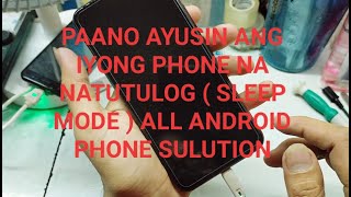 TIPS VIVO Y11Y12Y15Y17 PAANO KUNG NATUTULOG  SLEEP MODE  ANG IYONG CELLPHONE PAANO AYUSIN [upl. by Allimac]