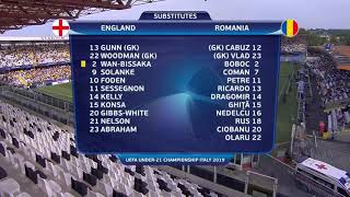 England U21 vs Romania U21 Euro U21 2019 [upl. by Hammond230]