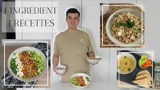 1 INGREDIENT 3 RECETTES  LE POIS CHICHE Facile rapide et pas cher Etudiant ou pas [upl. by Angelina]