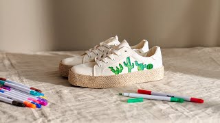 Personalise shoes and clothes with textile markers  DIY by Søstrene Grene [upl. by Yral207]