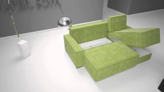 Ecksofa Ledersofa mit Bettkasten VESTA [upl. by Omrelliug622]