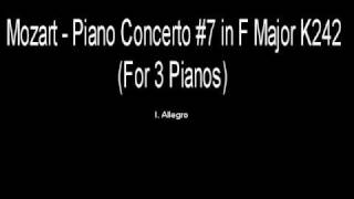 Mozart Piano Concerto No 7 in F Major for three pianos  I Allegro K242 [upl. by Ogait896]