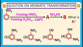 OQV NO – 140 Reaction of nitrobenzene with HNO3 and H2SO4 and then with NH4HS [upl. by Haldeman]