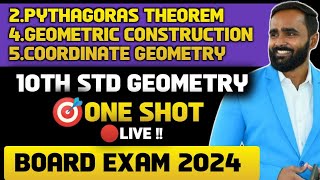 🔴LIVE MOST IMPORTANT QUESTION10TH STD GEOMETRY BOARD EXAM 2024PRADEEP GIRI SIR [upl. by Atiniuq232]