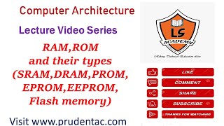 RAMROM amp their typesSRAMDRAMPROMEPROMEEPROMFlash memory COA Lecture series [upl. by Bevan]