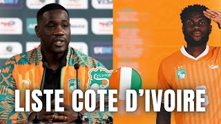 🇨🇮 LISTE de la CÔTE D’IVOIRE pour les Qualif de la Coupe Du Monde 2026  Pas de Zaha Sangaré… [upl. by Arvin]