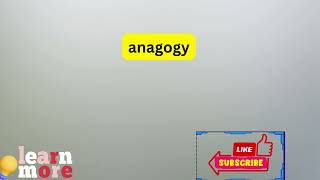 How to Pronounce anagogy [upl. by Phillip]