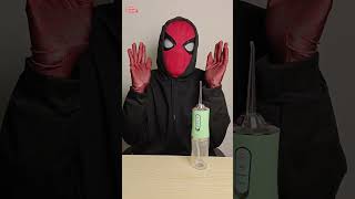 Would you choose a toothbrush or a water flosser teeth review asmr onlineshopping spiderman [upl. by Aicilegna156]